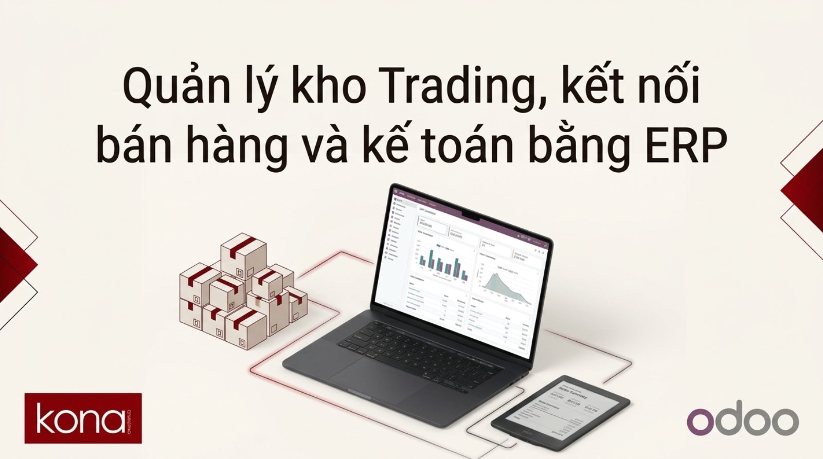 Quản lý kho Trading, kết nối bán hàng và kế toán bằng ERP